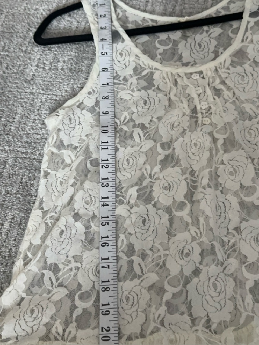 ⚡️Lapis White Lace Sheer Camisole Tank | Small | Floral pattern | BOHO - Picture 11 of 15